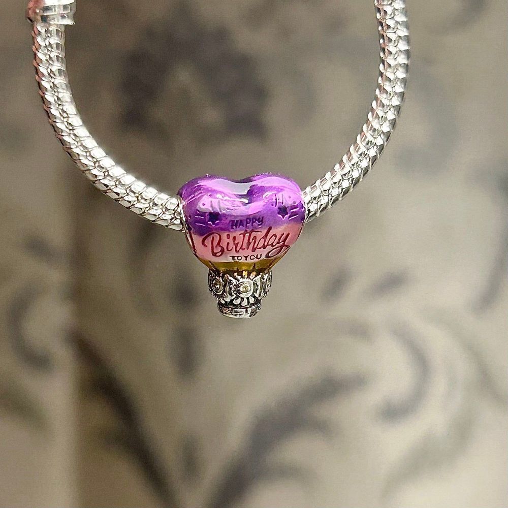 Happy Birthday Heart Balloon Charm - Picture 9 of 9